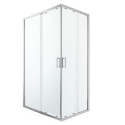 Mampara de ducha rectangular transparente 195x80x120cm Beloya