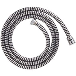 Flexo de ducha pvc negro-cromo 1,75 m