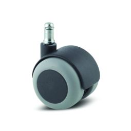 Rueda de goma con pasador y varilla ø 50 mm