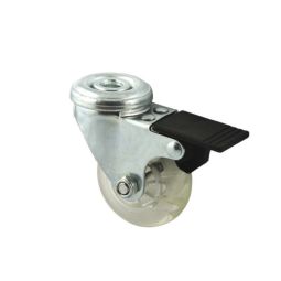Rueda de goma con pasador y freno ø 50 mm