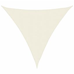 vidaXL toldo de vela triangular tela oxford color crema 6x6x6 m