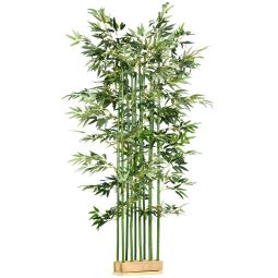 Planta artificial 35x10x180 cm poliéster, bambú, madera de pino color verde