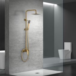 Conjunto ducha monomando art oro cepillado-imex