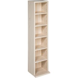 Estantería con 6 compartimentos para 102 cds 90x21x20 cm haya
