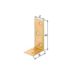 Escuadra para poste caras desiguales 75 x 100 x 30 mm