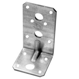 Escuadra de ensamblaje con nervio caras desiguales 90 x 50 x 80 mm