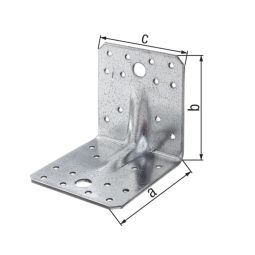 Escuadra de ensamblaje con nervio caras iguales 105 x 105 x 90 mm