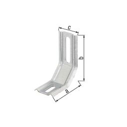 Escuadra 3 partes con nervio 100 x 30 x 72 mm