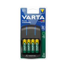 Cargador + 4 pilas recargables aa varta