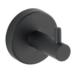 Percha de un gancho de acero inoxidable Bosio negro