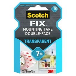 Cinta doble cara transparente 19mmx1,5m 3M