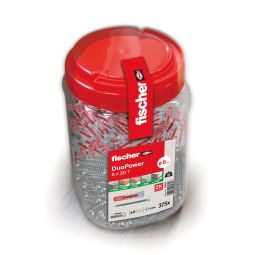 Tacos Duopower 6x30mm con tornillos 375uds Fischer