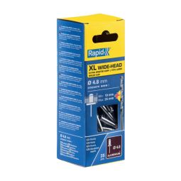 Remaches ø4.8x30mm XL aluminio con broca 25 uds