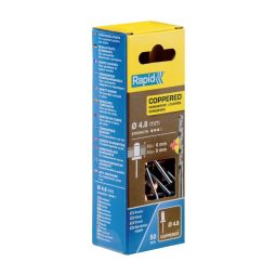 Remaches ø4.8x12mm cobre con broca 50 uds