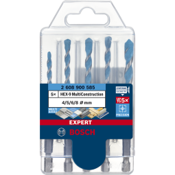 Set de brocas Expert HEX9 MultiConstruction 5 unidades Bosch