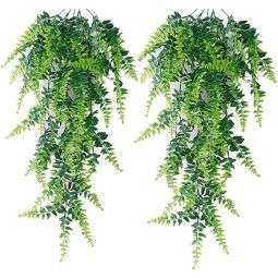 Planta Artificial Helecho Colgante 90 cm x 2 unidades - Hiedra Colgante