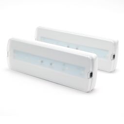 Pack de 2 luz emergencia LED 3w empotrable/superficie 265lm difusor