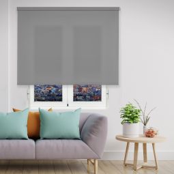 Estor enrollable traslucido básico gris 150 x 250