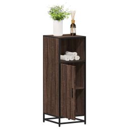 Armario de baño madera contrachapada roble marrón 35x37,5x100cm esb4562