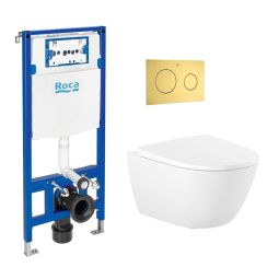 Pack roca duplo + pl10 oro + wc roca ona 48 soft-close