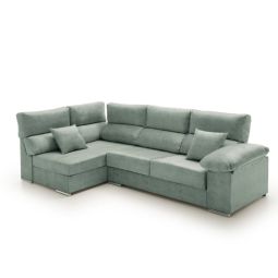 Sofa chaise longue rinconera reclinable cosima agua marina izquierda