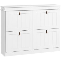 Zapatero 105x24x82.5 cm mdf color blanco Homcom