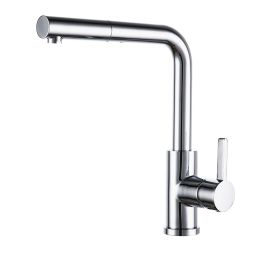 Kibath grifo cocina extraible monomando zie acabado cromo brillo de latón
