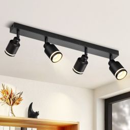 Nettlife lámpara de techo negro gu10 55x5
