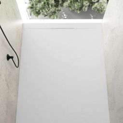 Plato de ducha resina cover blanco  90x100cm