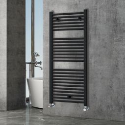 Kibath secatoallas radiador circuito calefac. De 120x50 cm negro de acero