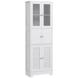 Columna de baño 60x30x170.5 cm mdf color blanco Homcom, hogar - baño