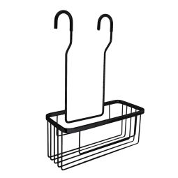 Kibath portagel con ganchos ecli rectangular acabado negro mate de latón