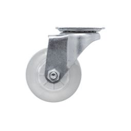 Rueda giratoria ø 5 cm con pletina transparente