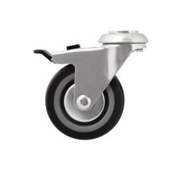 Rueda giratoria ø 7,5 cm con pasador y freno