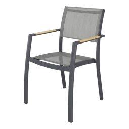 Silla de jardín de aluminio con reposabrazos Vao GoodHome