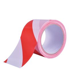 Cinta marcaje blanco y rojo 50mm x 33m