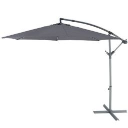Parasol excéntrico Malta gris 253xø298cm