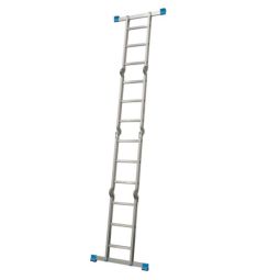 Escalera transformable de 4 tramos y 3 peldaños