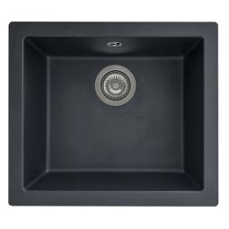 Fregadero resina negro mate Ising 1 seno 50x44cm Cooke & Lewis