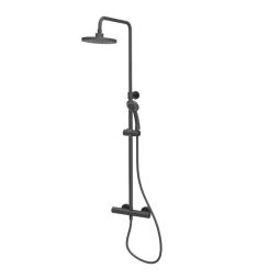 Set de ducha Roris termostático negro 103 cm