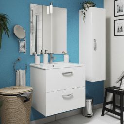 Mueble de baño suspendido Aruna color blanco 50x45cm