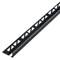 Inglete listelo acero inoxidable negro 12,5 mm Diall