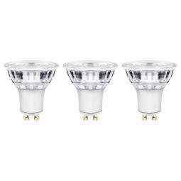 Pack de 3 bombillas led gu10 345lm cristal 3,6w luz neutra