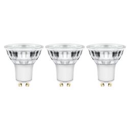 Pack de 3 bombillas led gu10 345lm cristal 3,6w luz neutra