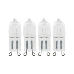 Bombilla halógena regulable G9 30w luz cálida 4 uds