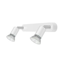 Regleta blanco GU10 2 focos