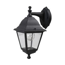 Aplique Exterior Descendente 4 Caras Negro Varennes