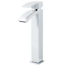 Grifo lavabo caño alto Kepez cromado