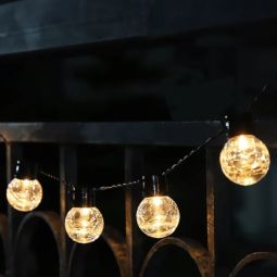 Guirnalda de luces solar bola craquelada Delamere