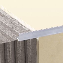 Perfil borde recto aluminio cromado 10 mm Brenner